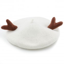  Solid Antlers Wool Berets